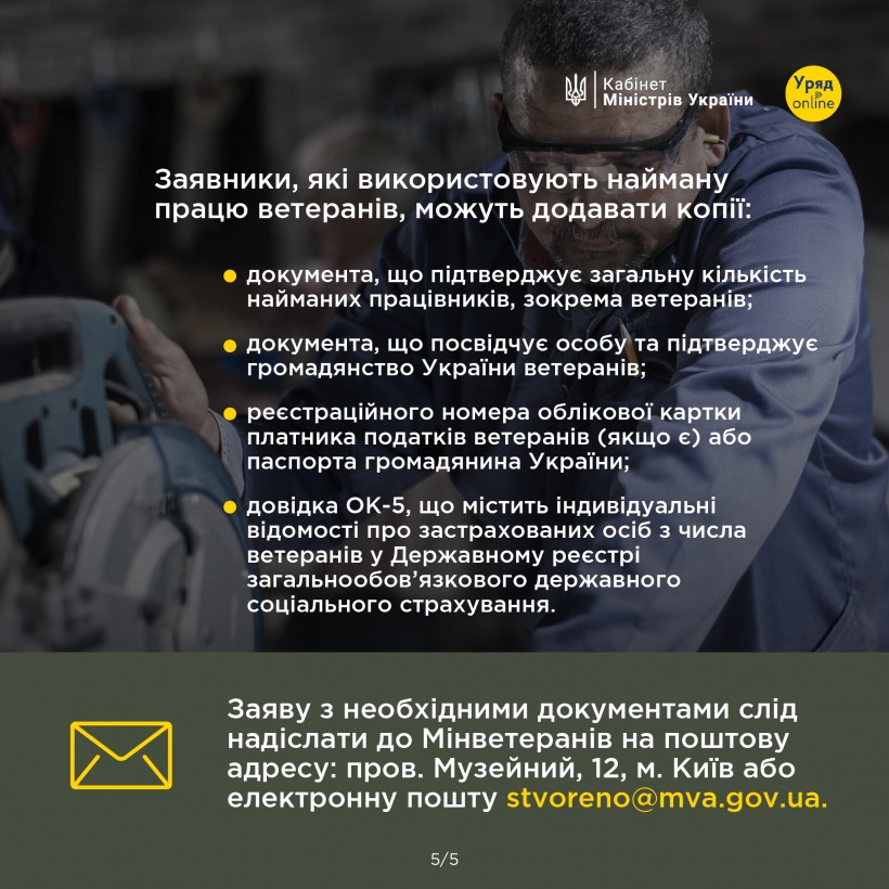 Ветерани-підприємці можуть використовувати бренд, маркуючи продукцію графічним зображенням “Створено Захисниками”